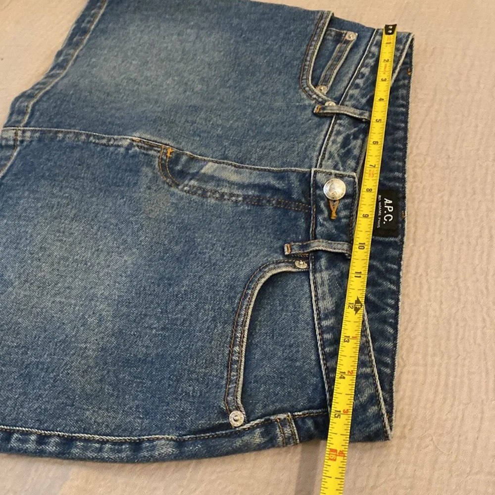 A.P.C. Denim Blue Mini Skirt Casual Chic. Size 38 - Picture 6 of 6